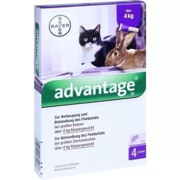 ADVANTAGE 80 mg til store katte og store prydkaniner, 4X0,8 ml