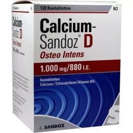 CALCIUM SANDOZ D Osteo intens tyggetabletter, 120 kapsler