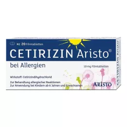 CETIRIZIN Aristo mod allergi 10 mg filmovertrukne tabletter, 20 stk