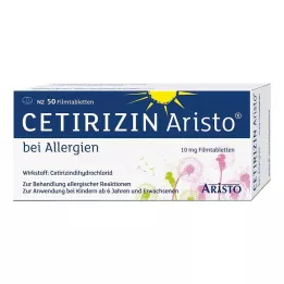 CETIRIZIN Aristo mod allergi 10 mg filmovertrukne tabletter, 50 stk