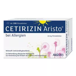 CETIRIZIN Aristo mod allergi 10 mg filmovertrukne tabletter, 100 stk