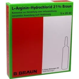 L-ARGININ-HYDROCHLORID 21% elec. konc. inf. l., 5X20 ml