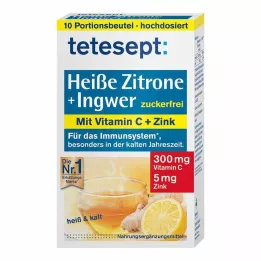 TETESEPT Varm citron med ingefær sukker-frisk pulver, 10X3 g