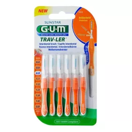 GUM TRAV-LER 0,9mm stearinlys orange Intendent.+6hætter, 6 stk