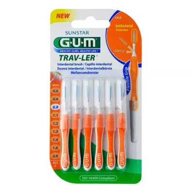 GUM TRAV-LER 0,9mm stearinlys orange Intendent.+6hætter, 6 stk