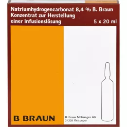 NATRIUMHYDROGENCARBONAT B.Braun 8,4% glas, 5X20 ml