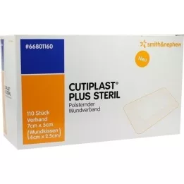 CUTIPLAST Plus steril 5x7 cm forbinding, 110 stk