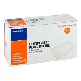 CUTIPLAST Plus steril 5x7 cm forbinding, 110 stk