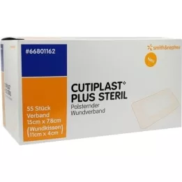 CUTIPLAST Plus steril 7,8x15 cm forbinding, 55 stk