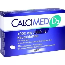 CALCIMED D3 1000 mg/880 I.E. tyggetabletter, 48 kapsler