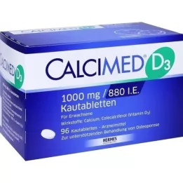 CALCIMED D3 1000 mg/880 I.E. tyggetabletter, 96 stk