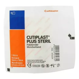 CUTIPLAST Plus steril 7,8x10 cm forbinding, 1 stk