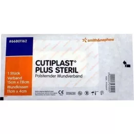 CUTIPLAST Plus steril 7,8x15 cm forbinding, 1 stk