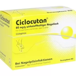CICLOCUTAN 80 mg/g neglelak indeholdende aktiv ingrediens, 3 g