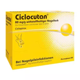 CICLOCUTAN 80 mg/g neglelak indeholdende aktiv ingrediens, 3 g