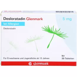 DESLORATADIN Glenmark 5 mg tabletter, 20 stk