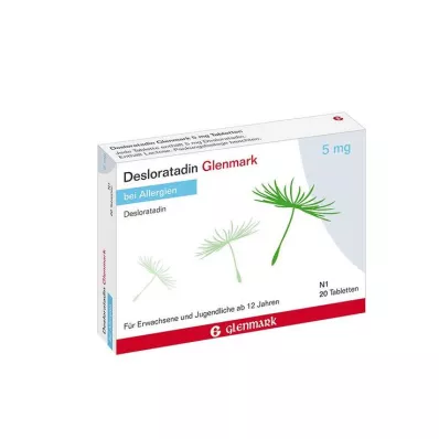 Desloratadine Glenmark 5 mg tabletter, 20 stk