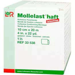 MOLLELAST selvklæbende bandager latexfri 10 cmx20 m hvid, 1 stk