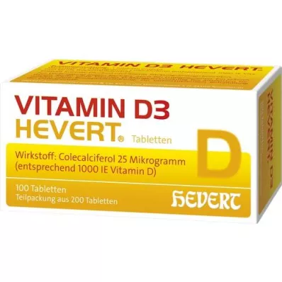 VITAMIN D3 HEVERT Tabletter, 200 stk