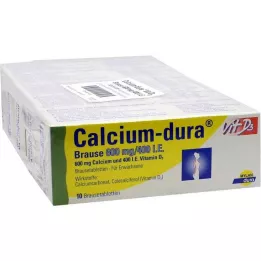 CALCIUM DURA Vit D3 brusetablet 600 mg/400 I.E., 50 stk