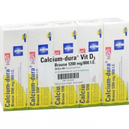 CALCIUM DURA Vit D3 brusetablet 1200 mg/800 IE, 50 stk