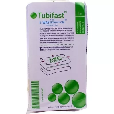 TUBIFAST 2-Way Stretch 5 cmx1 m grøn, 1 stk