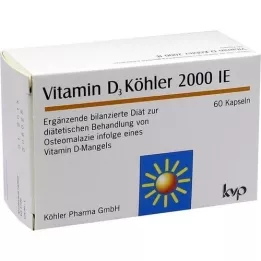 VITAMIN D3 KÖHLER 2.000 I.E. kapsler, 60 stk