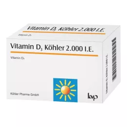 VITAMIN D3 KÖHLER 2.000 I.E. kapsler, 120 stk