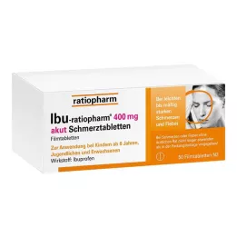 IBU-RATIOPHARM 400 mg filmovertrukne tabletter til akutte smerter, 50 stk