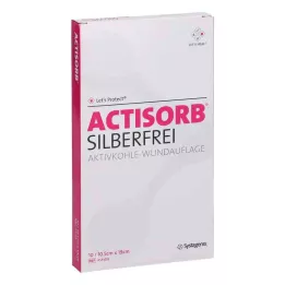 ACTISORB SILBERFREI 10,5x19 cm aktivt kul, 10 stk