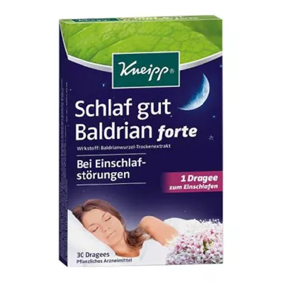 Kneipp Sov godt Baldrian forte overtrukne tabletter, 30 stk