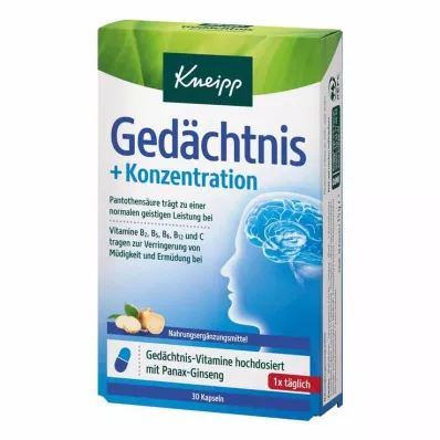 Kneipp-hukommelse + koncentrationskapsler, 30 stk
