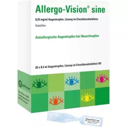 ALLERGO-VISION sine 0,25 mg/ml AT i enkeltdosis, 20X0,4 ml