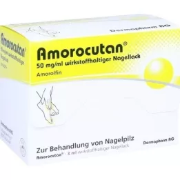 AMOROCUTAN 50 mg/ml neglelak indeholdende aktiv ingrediens, 3 ml