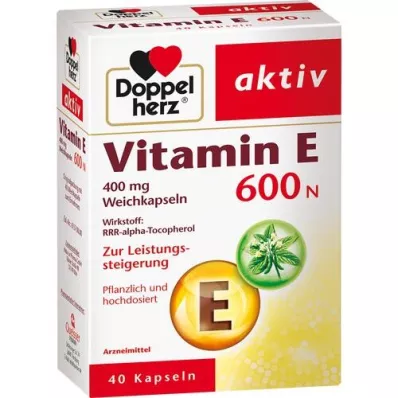 DOPPELHERZ E-vitamin 600 N bløde kapsler, 40 stk