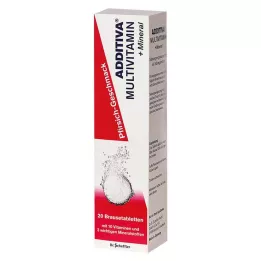 ADDITIVA Multivit + Mineral Peach R brusetabletter, 20 stk