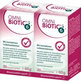 OMNI BiOTiC 6 pulver dobbeltpakke, 2X60 g