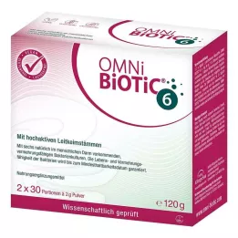 OMNI BiOTiC 6 pulver dobbeltpakke, 2X60 g