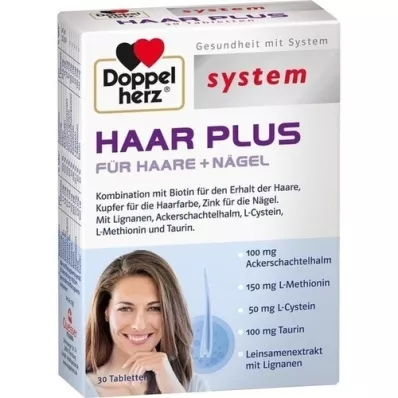 DOPPELHERZ Hair Plus-systemtabletter, 30 stk