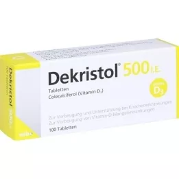DEKRISTOL 500 I.U. tabletter, 100 stk
