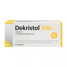 DEKRISTOL 500 I.U. tabletter, 100 stk