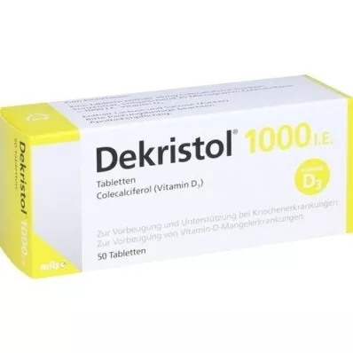 DEKRISTOL 1.000 I.U.-tabletter, 50 stk