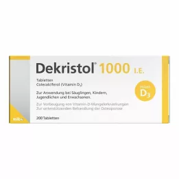 DEKRISTOL 1.000 I.U.-tabletter, 200 stk