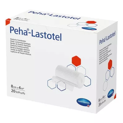 PEHA-LASTOTEL Fikseringsbandage 8 cmx4 m, 20 stk