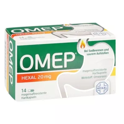 OMEP HEXAL 20 mg gastro-resistente hårde kapsler, 14 stk