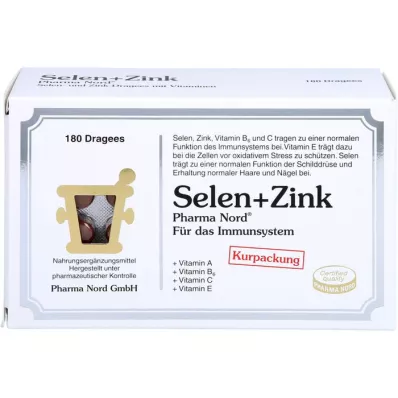 SELEN+ZINK Pharma Nord Dragees, 180 kapsler