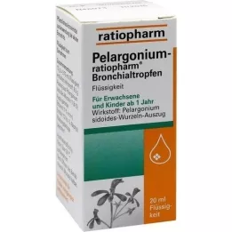PELARGONIUM-RATIOPHARM Bronkiedråber, 20 ml