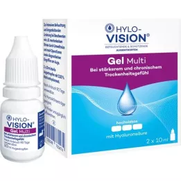 HYLO-VISION Gel multi øjendråber, 2X10 ml