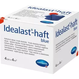 IDEALAST-haft colour bandage 4 cmx4 m blå, 1 stk