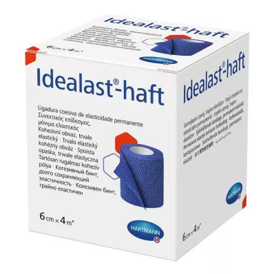 Idealast-skaft farvebandage 6 cm x 4 m blå, 1 stk